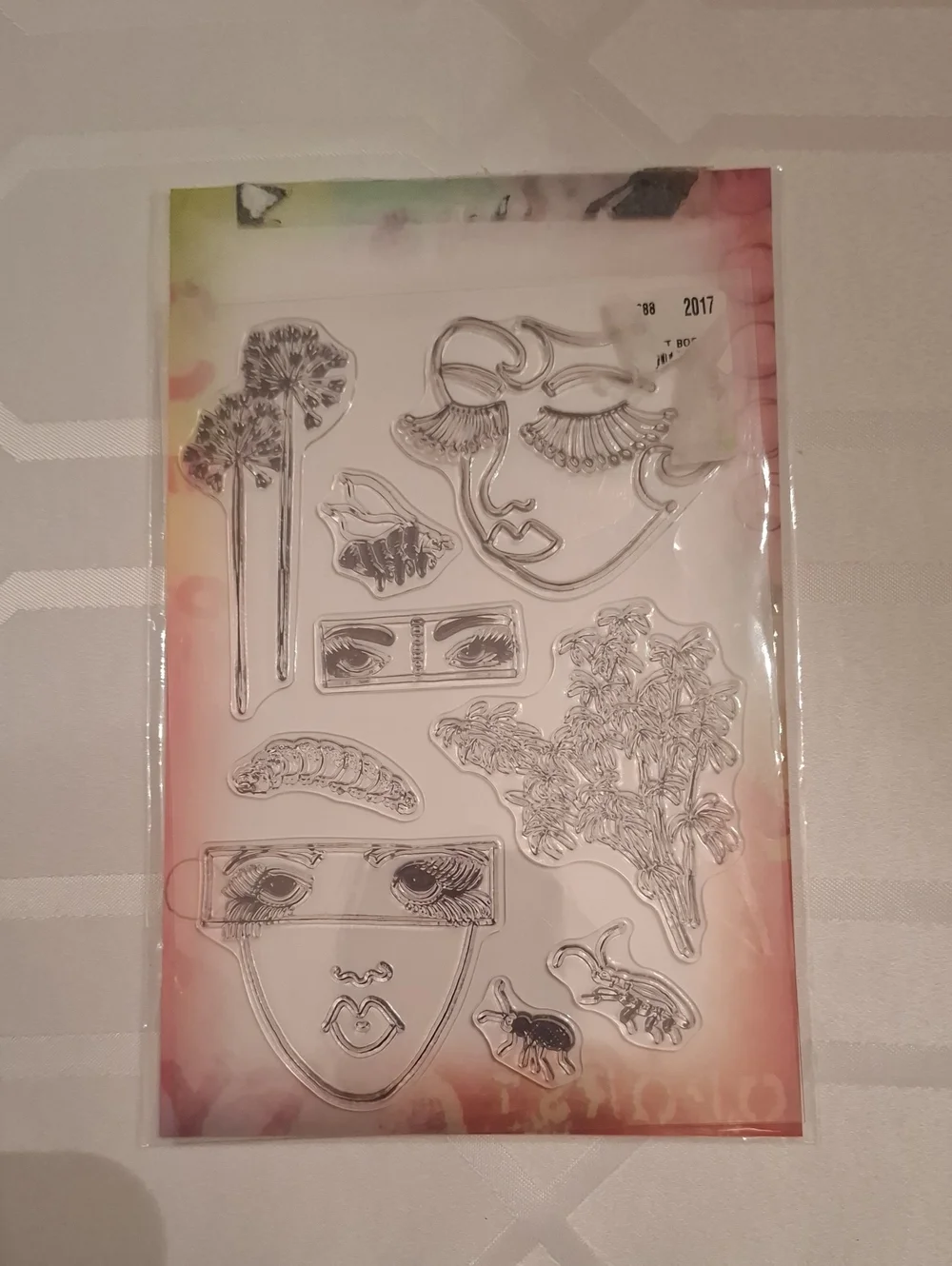 Face & Floral Clear Stamp Set - Craft Stamps By Dylusions